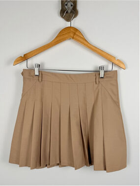 ac for ag pleated tennis skort camel preppy golf mini